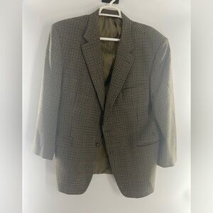 BURBERRY LONDON 100% WOOL PLAID KENSINGTON MODEL  STYLE SIZE 48 REGULAR